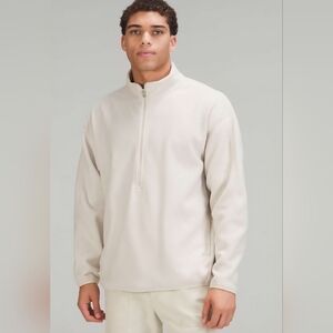 Lululemon Men's Oversized-fit Fleece Half Zip Medium Natural Ivory